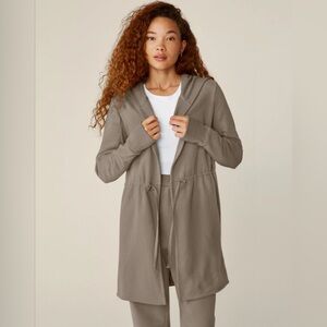 Beyond Yoga Taupe Hooded Jacket